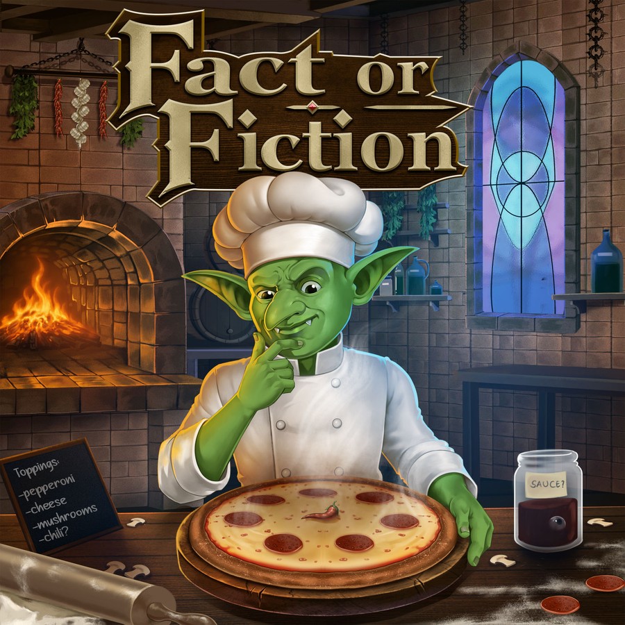 Fact or Fiction podcast cover: the goblin chef at the pizza oven
